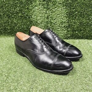 Allen Edmonds Park Avenue Black Leather Cap Toe Formal Dress Shoes Mens 8 D